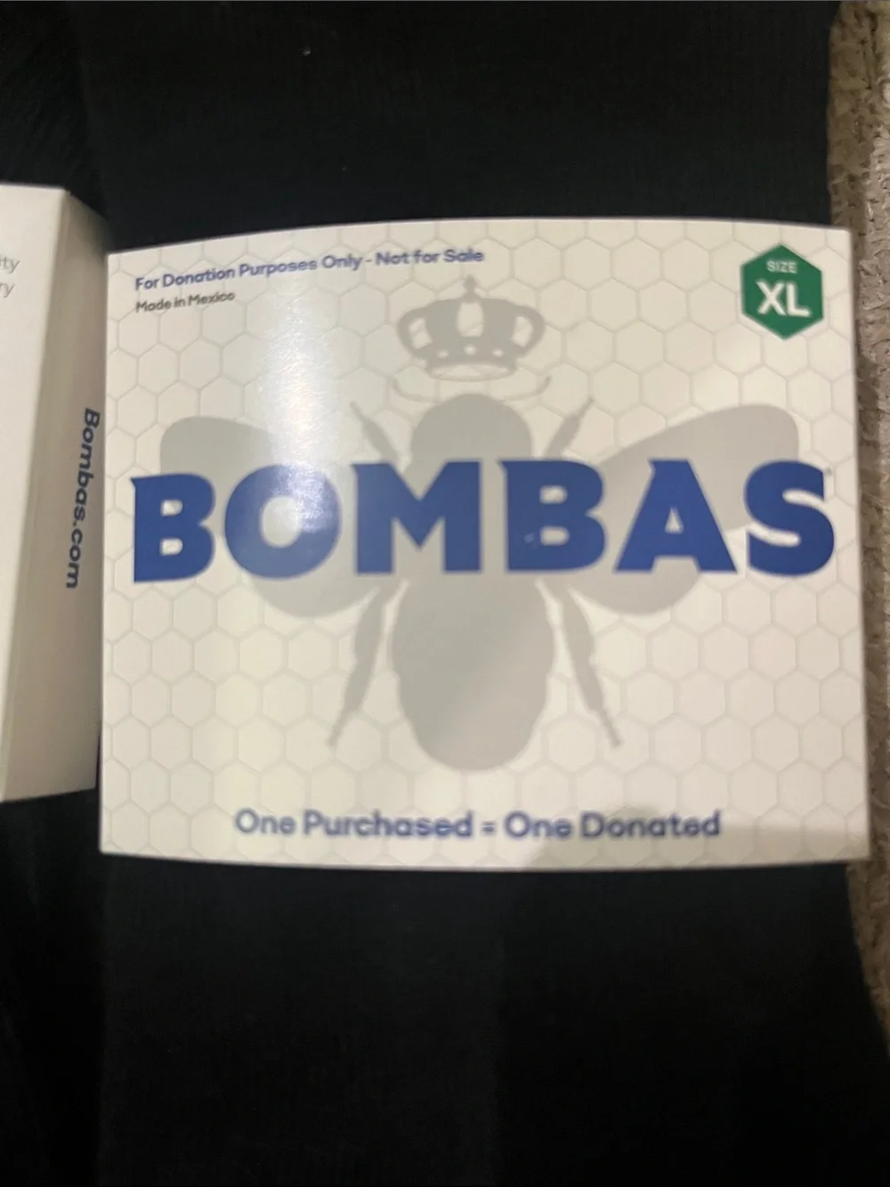 Bombas Men's Athletic Socks in Black with Gray Stripes 4 honeycomb XL